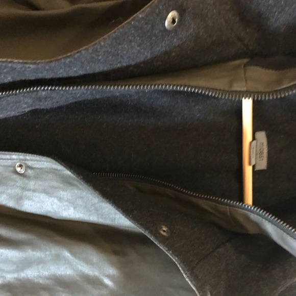 SOLD - M0851 - Canadian Made - Waxed Leather Wool Lined Coat - Picture 8 of 10